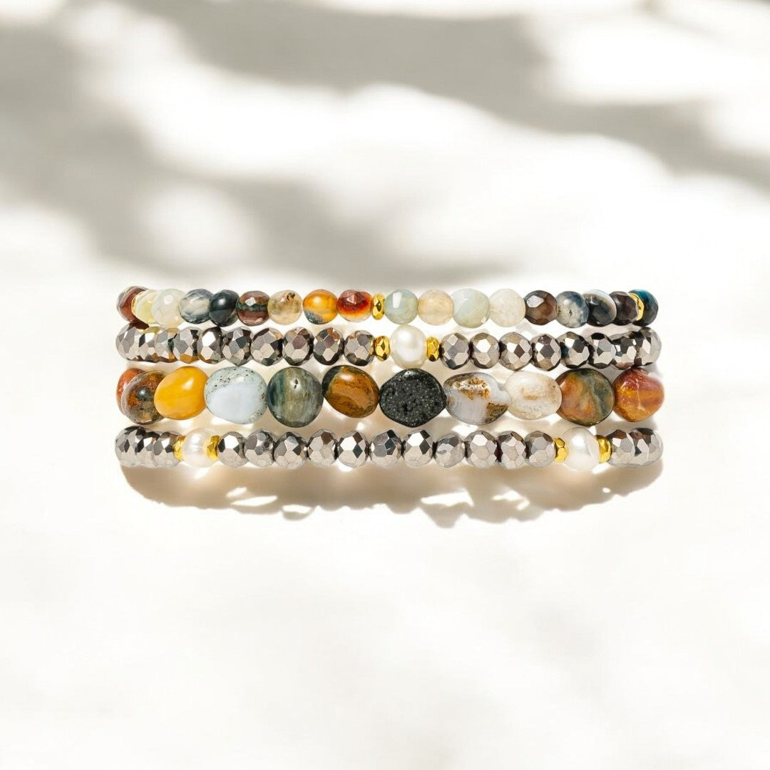 Agate Pearl Cascade Apple Watch Strap