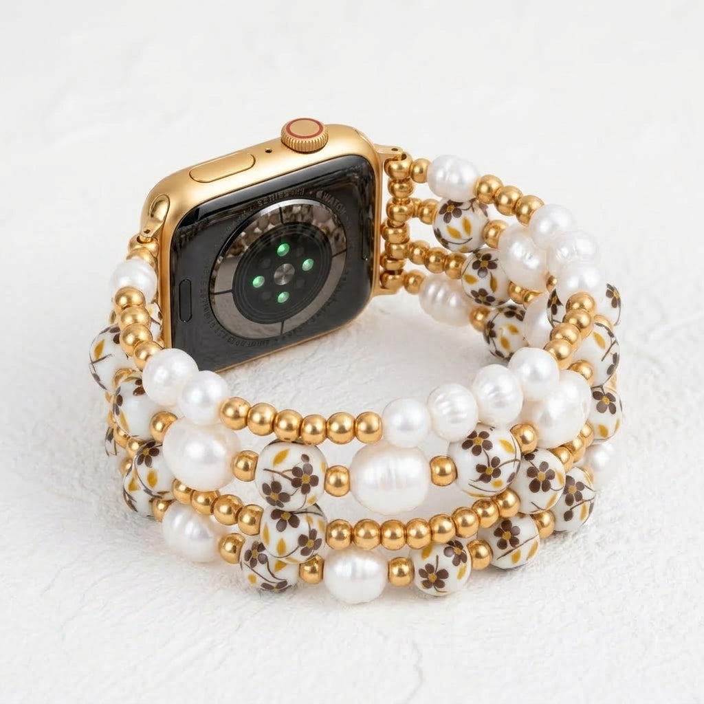 Porcelain Garden Golden Meadow Apple Watch Strap