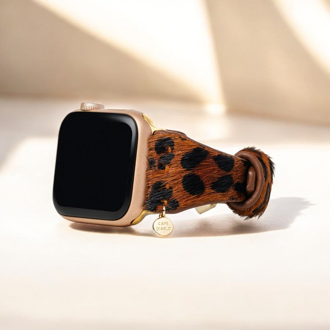 Panthera Brown Leather Apple Watch Strap