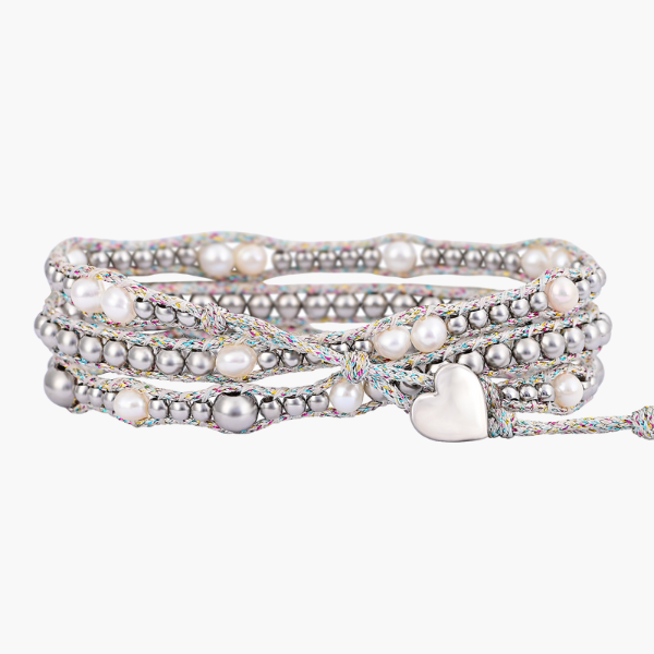 Gleaming Pearl Protection Wrap Bracelet