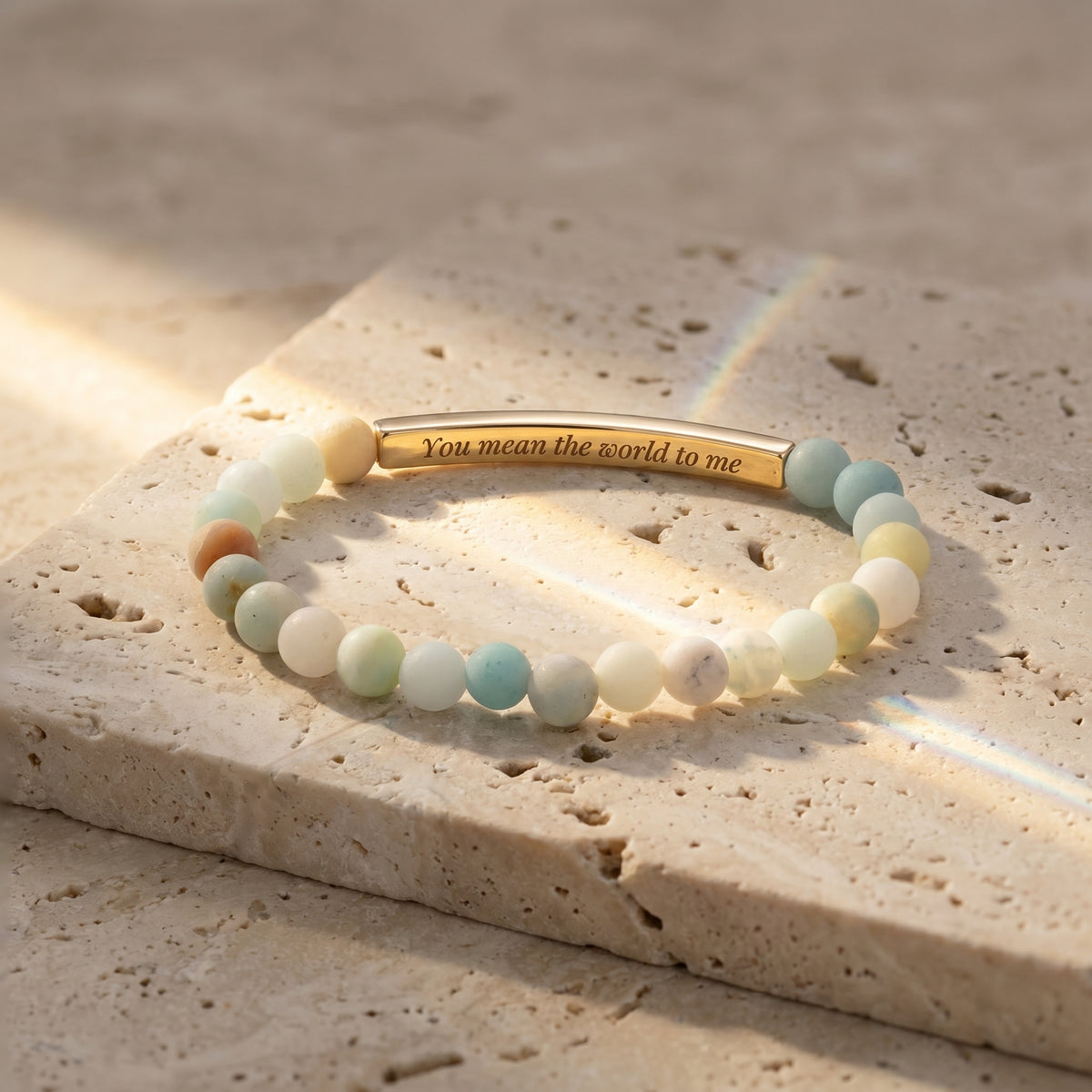Secret Message Tiger Stone Bracelet