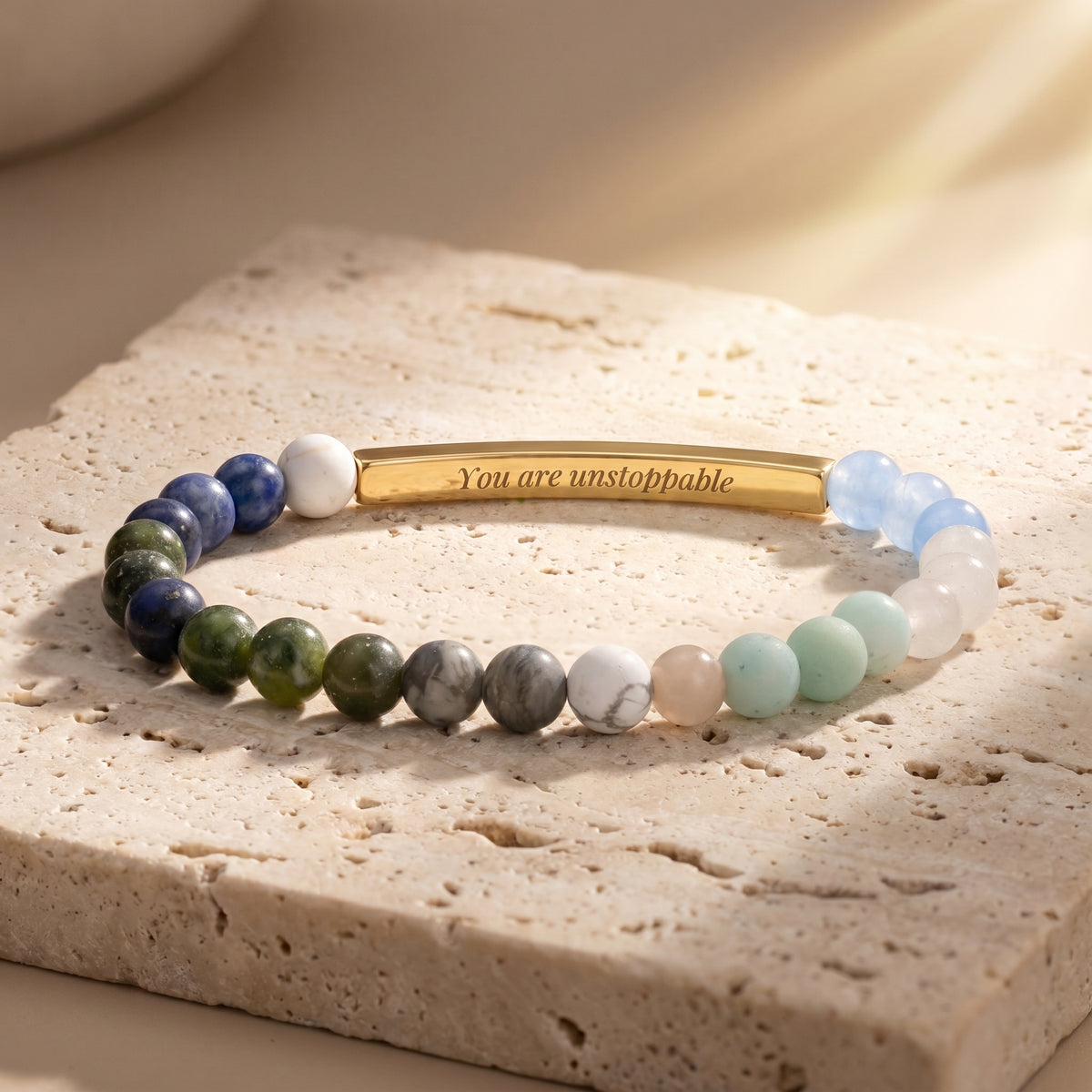 Secret Message Tiger Stone Bracelet