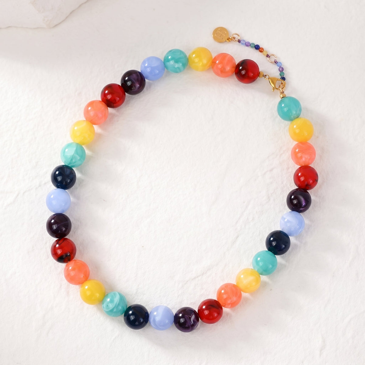 Chunky Purple Beaded Necklace