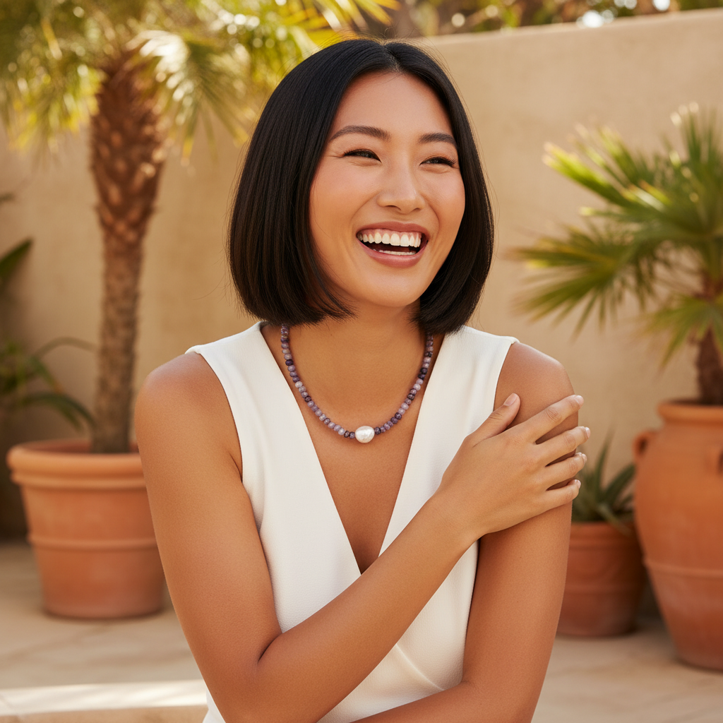 Amethyst Grace Pearl Necklace