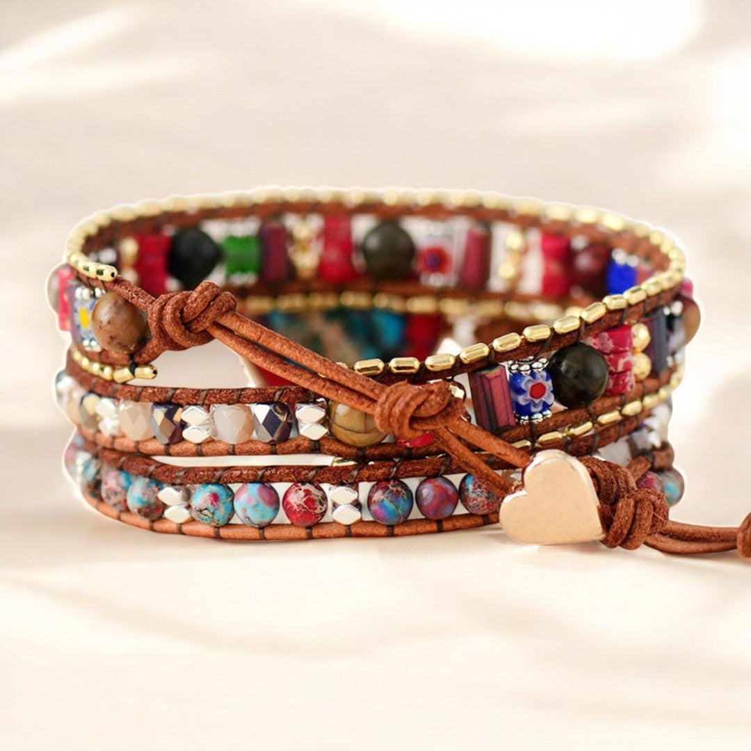 Vibrant Heart Protection Wrap Bracelet