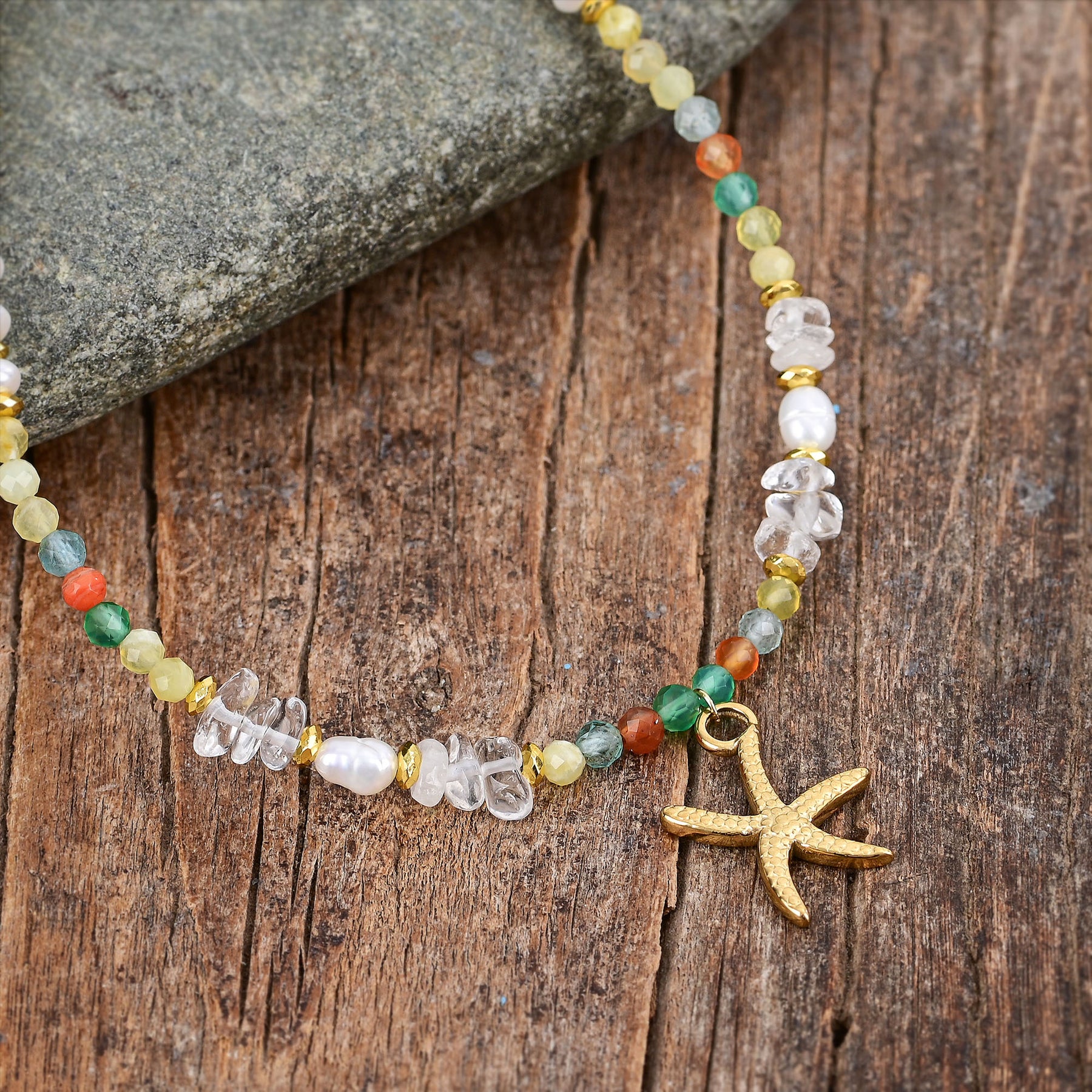 Golden Sunset Starfish Anklet