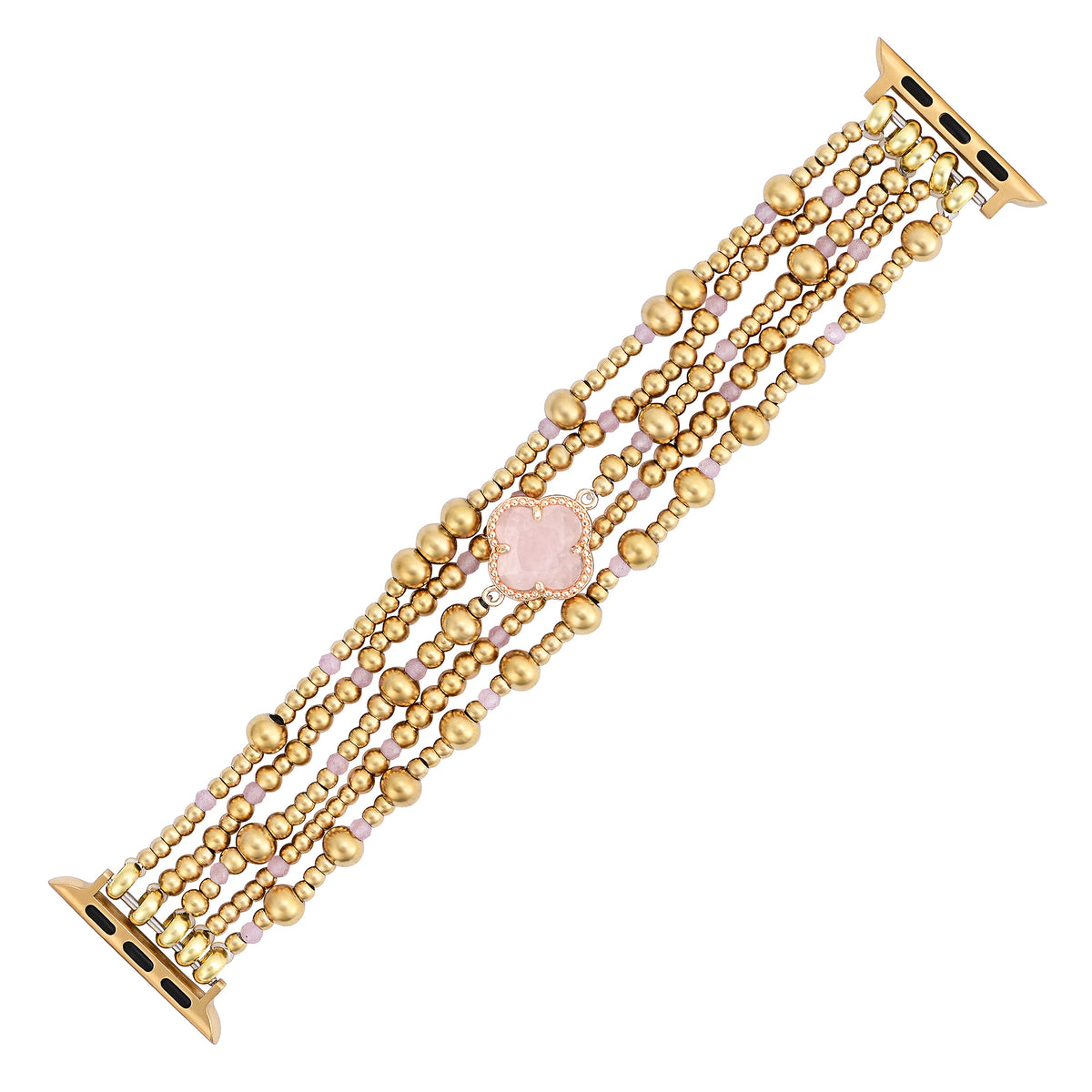 Enchanted Rose Quartz Elegance Stretch Apple Watch Strap