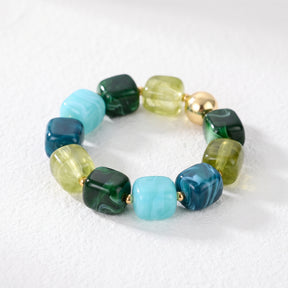 Verdant Tide Mixed Chunky Bracelet