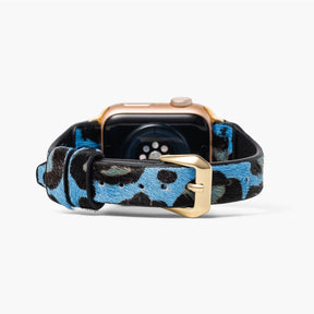 Wild Azure Leather Apple Watch Strap