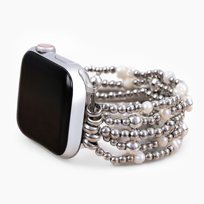 Shimmering Pearl Stretch Apple Watch Strap