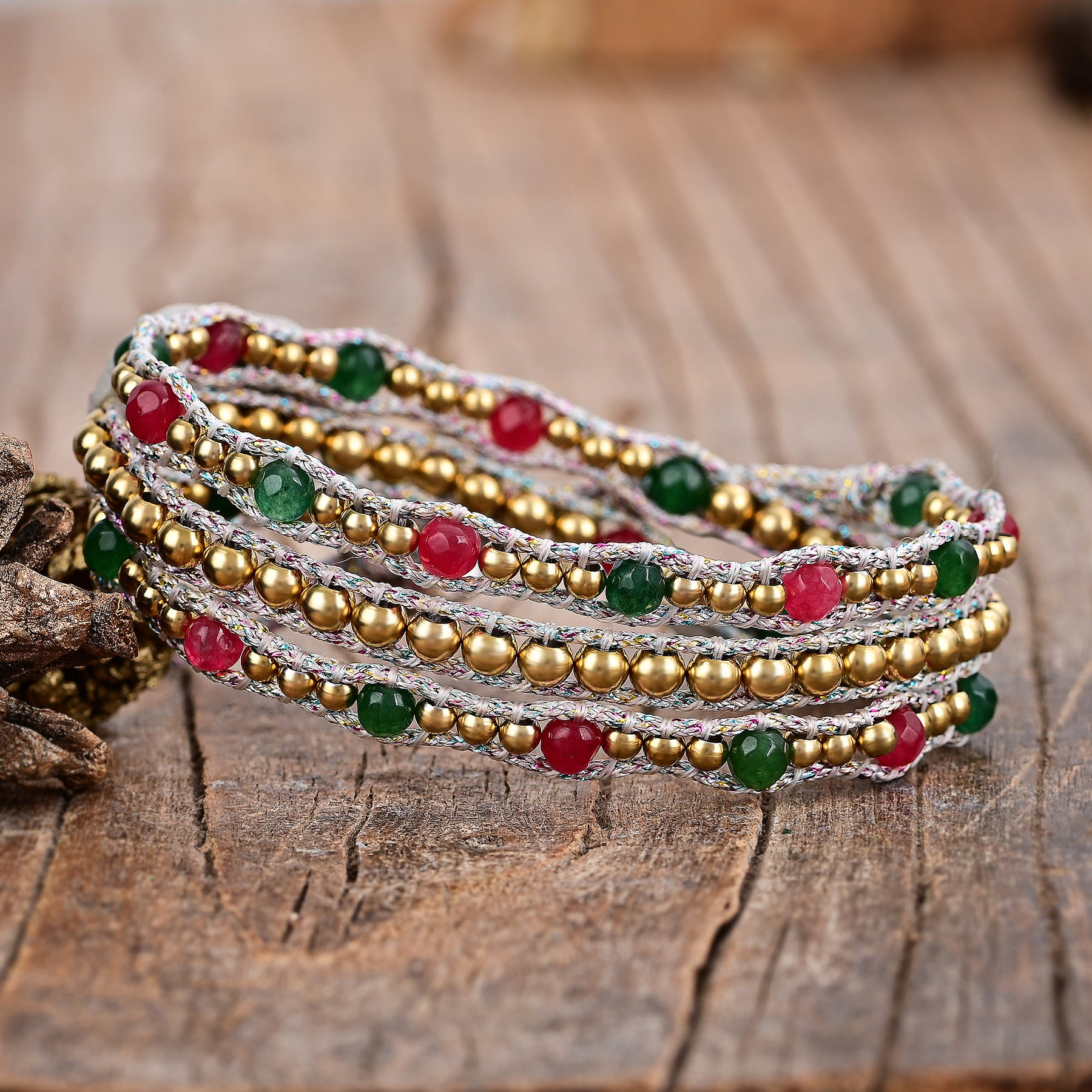 Joyful Christmas Radiance Wrap Bracelet