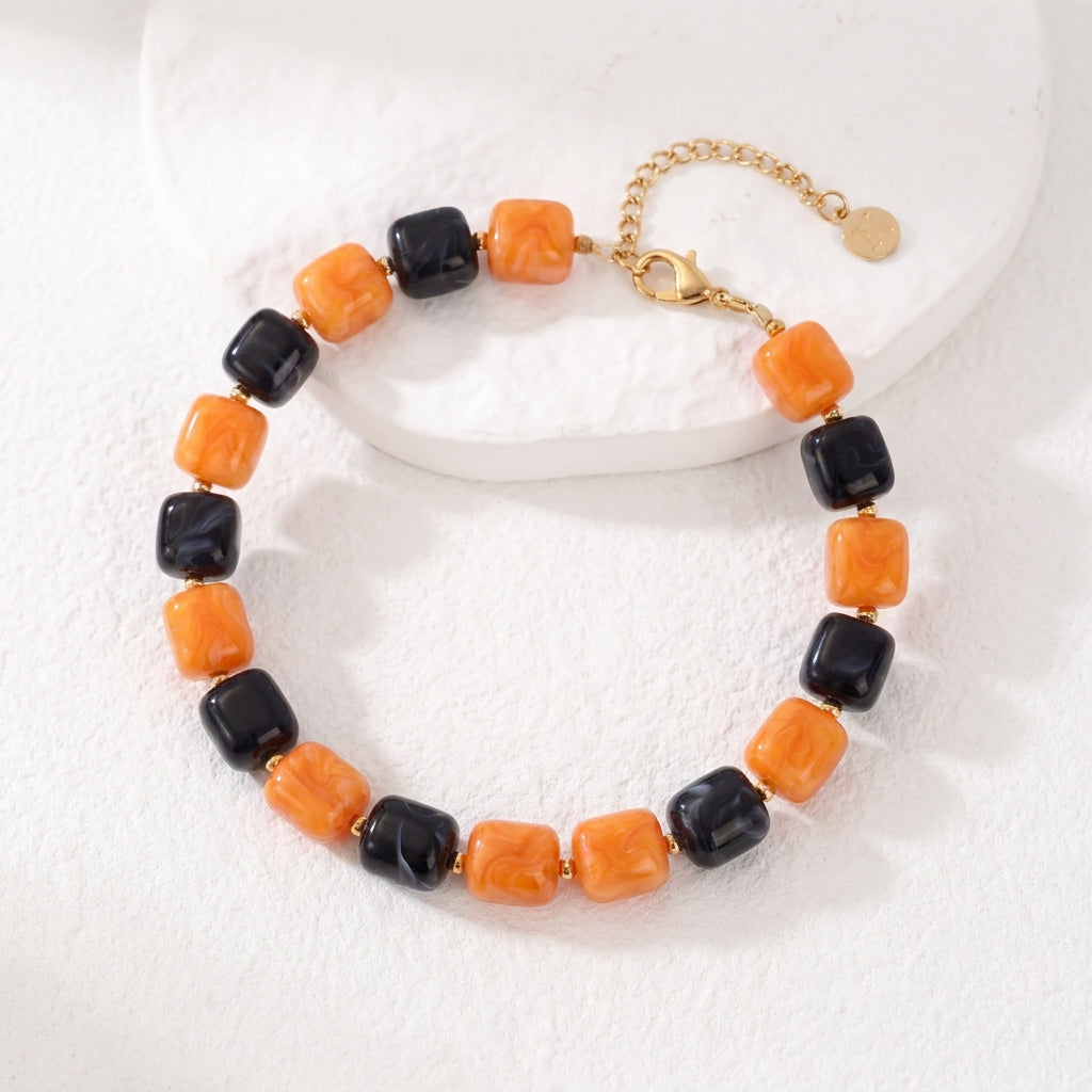 Pumpkin Noir Halloween Chunky Necklace
