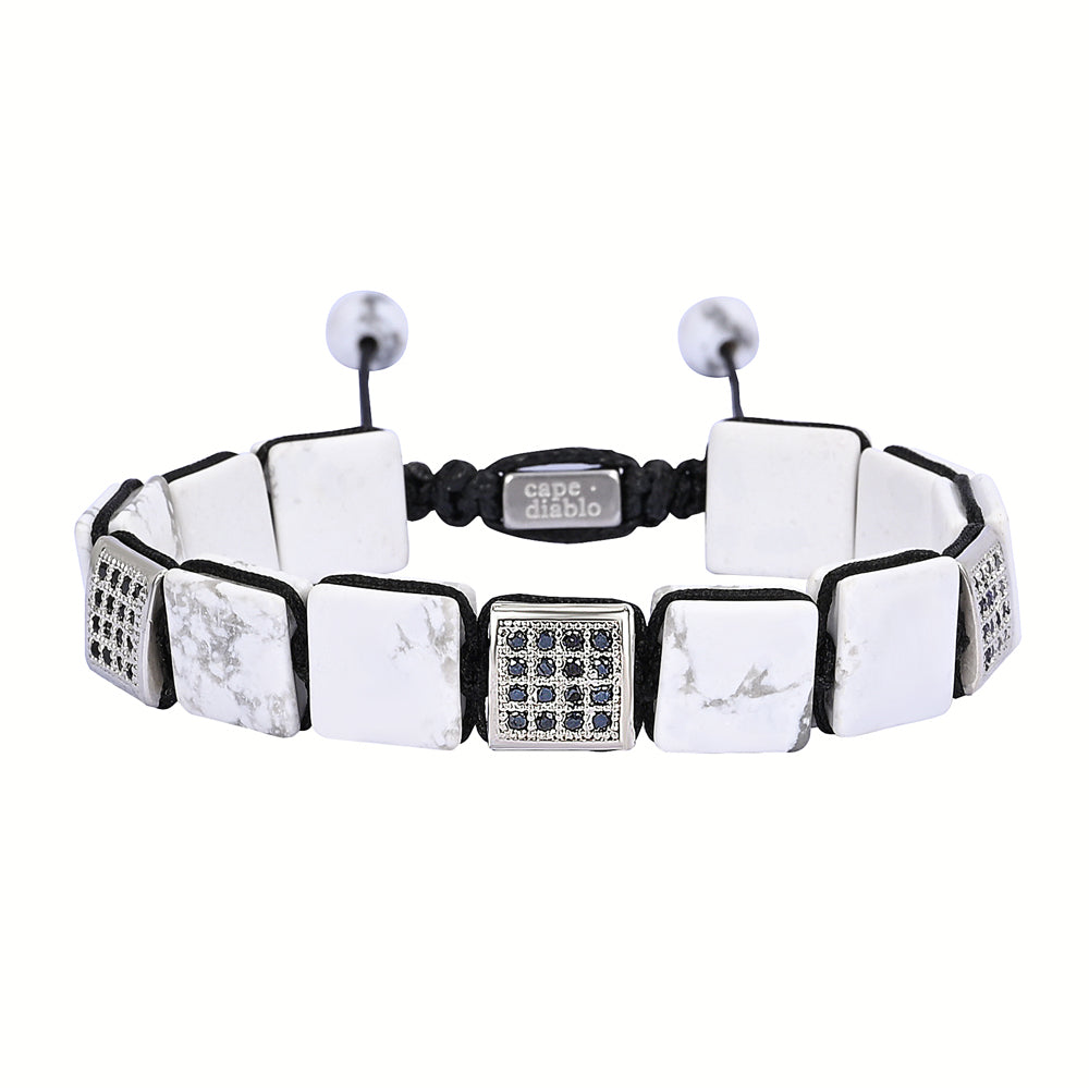 Men’s White Turquoise Bracelet