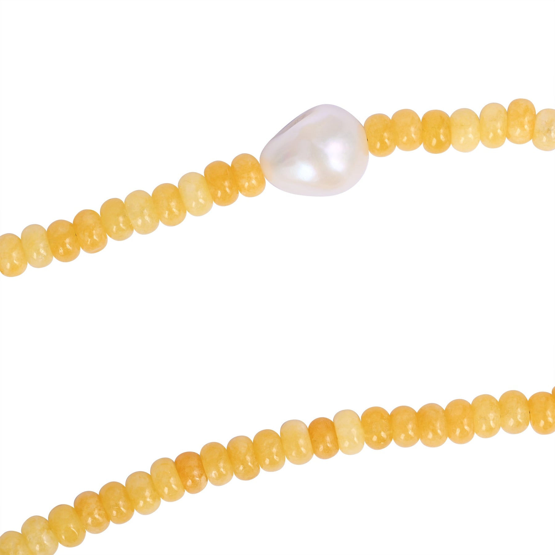 Golden Citrine Pearl Necklace