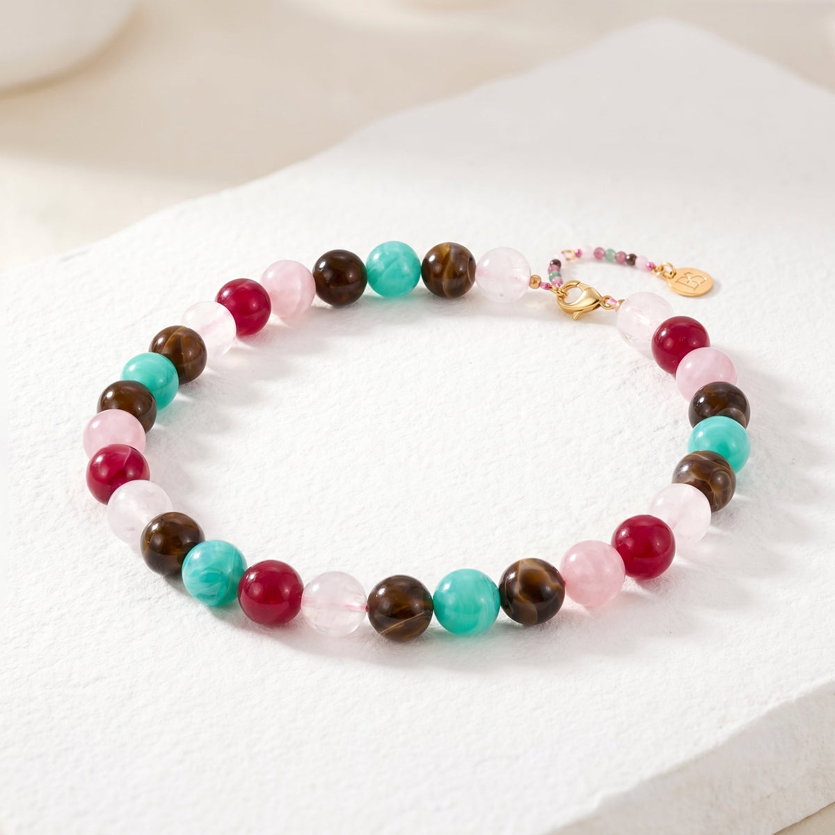 Chunky Rose Beaded Necklace