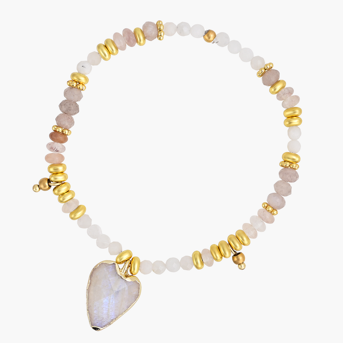 Moonstone Love Charm Bracelet