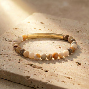 Secret Message Multicolor Stone Bracelet