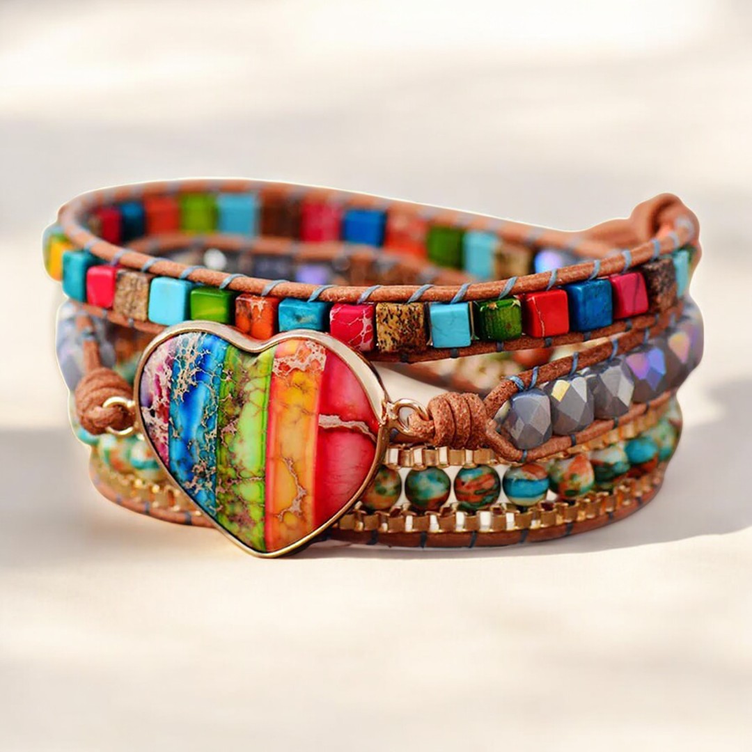 Vibrant Chakra Protection Wrap Bracelet