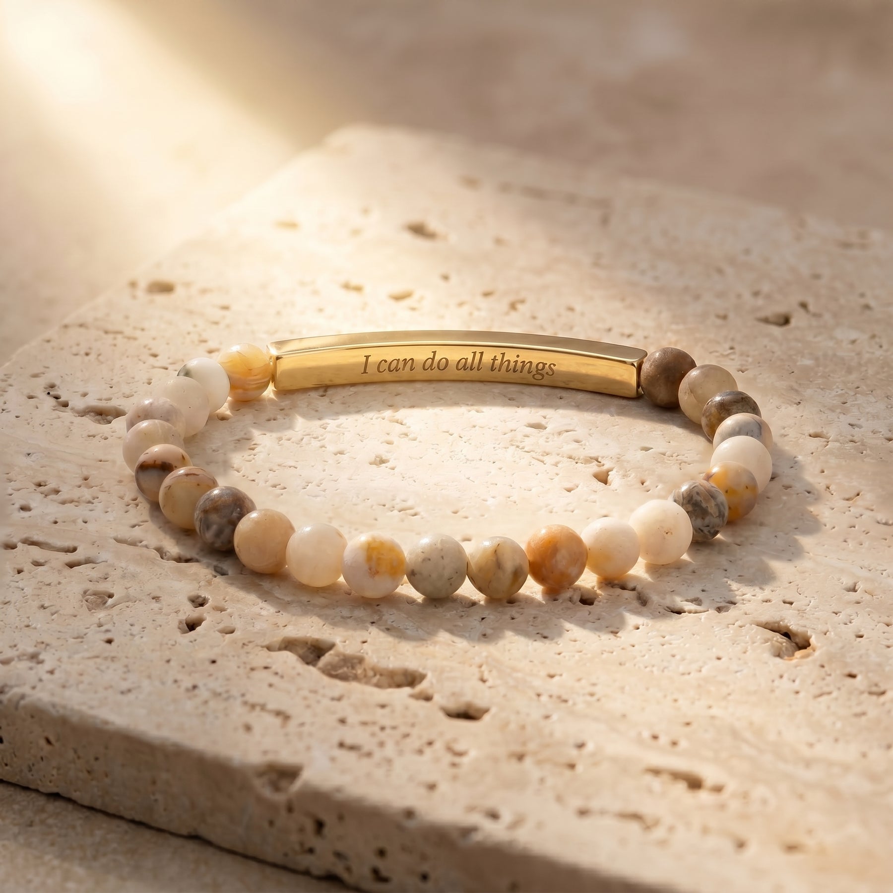 Secret Message Multicolor Stone Bracelet