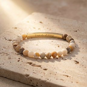 Secret Message Multicolor Stone Bracelet