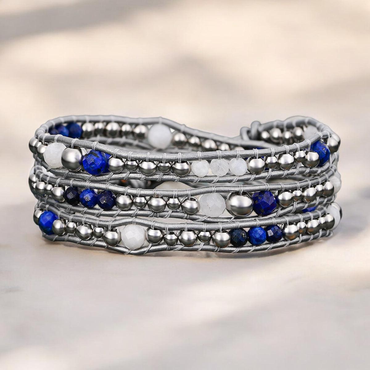 Celestial Lapis Protection Wrap Bracelet