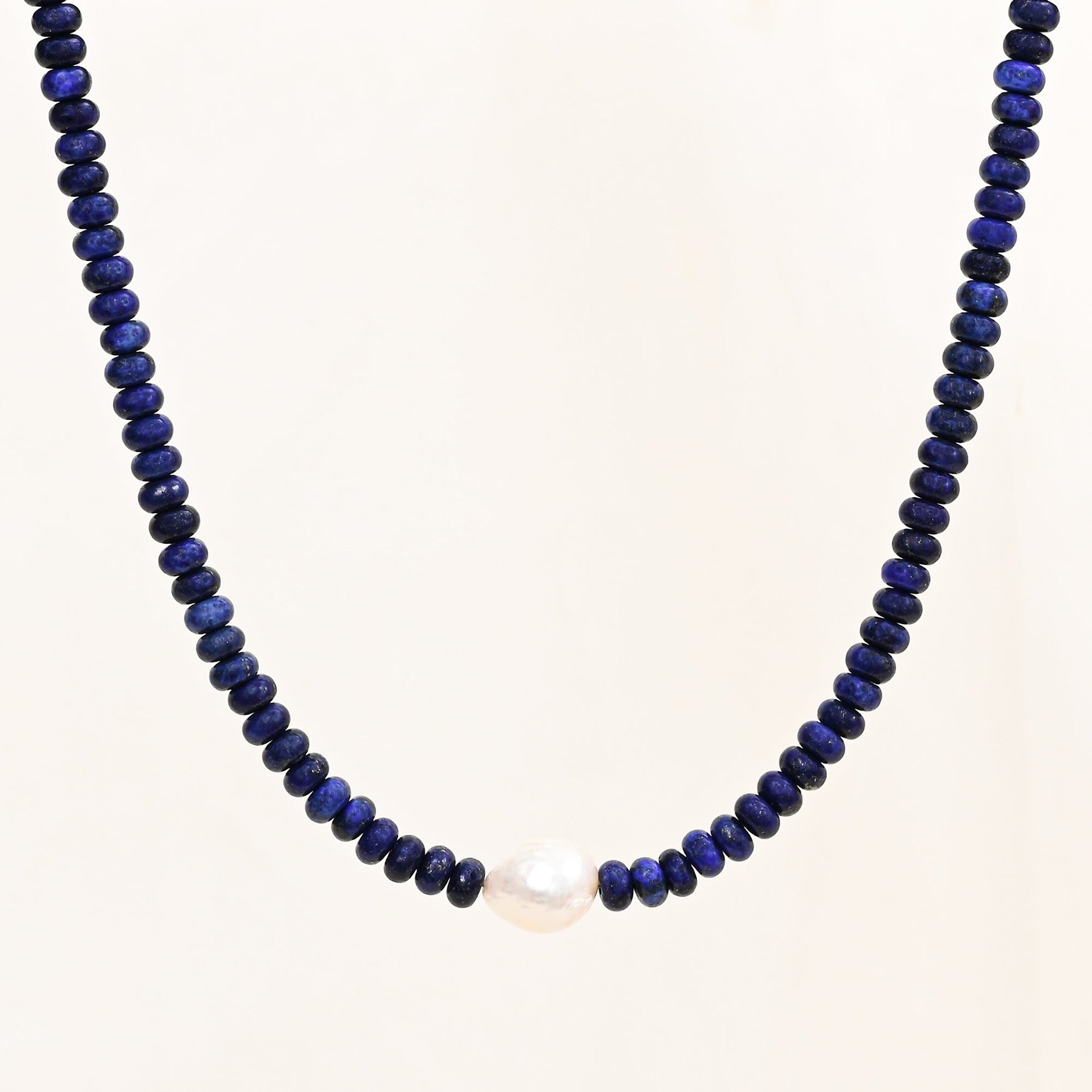 Midnight Lapis Pearl Necklace