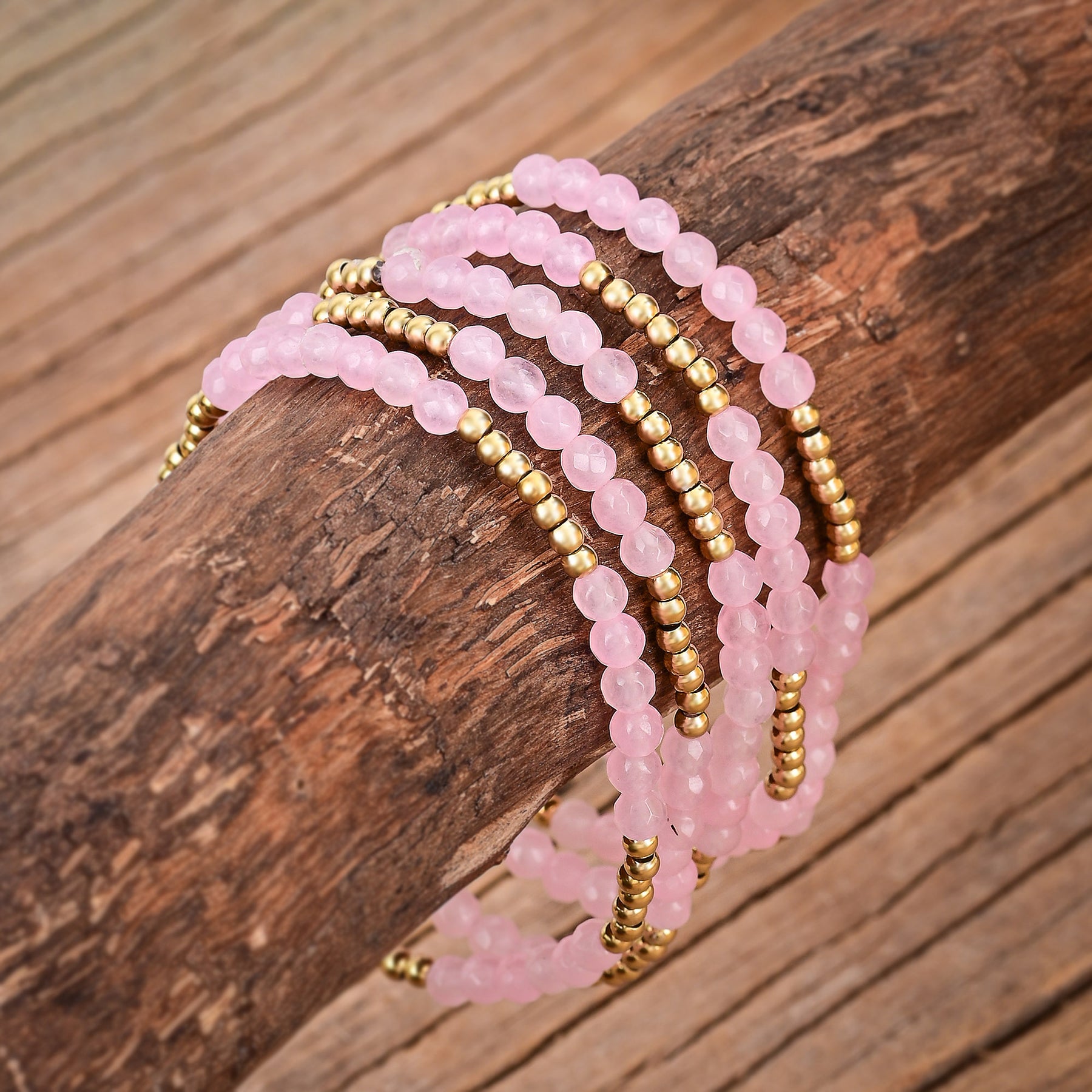 Rose Quartz Radiance Bracelet Set