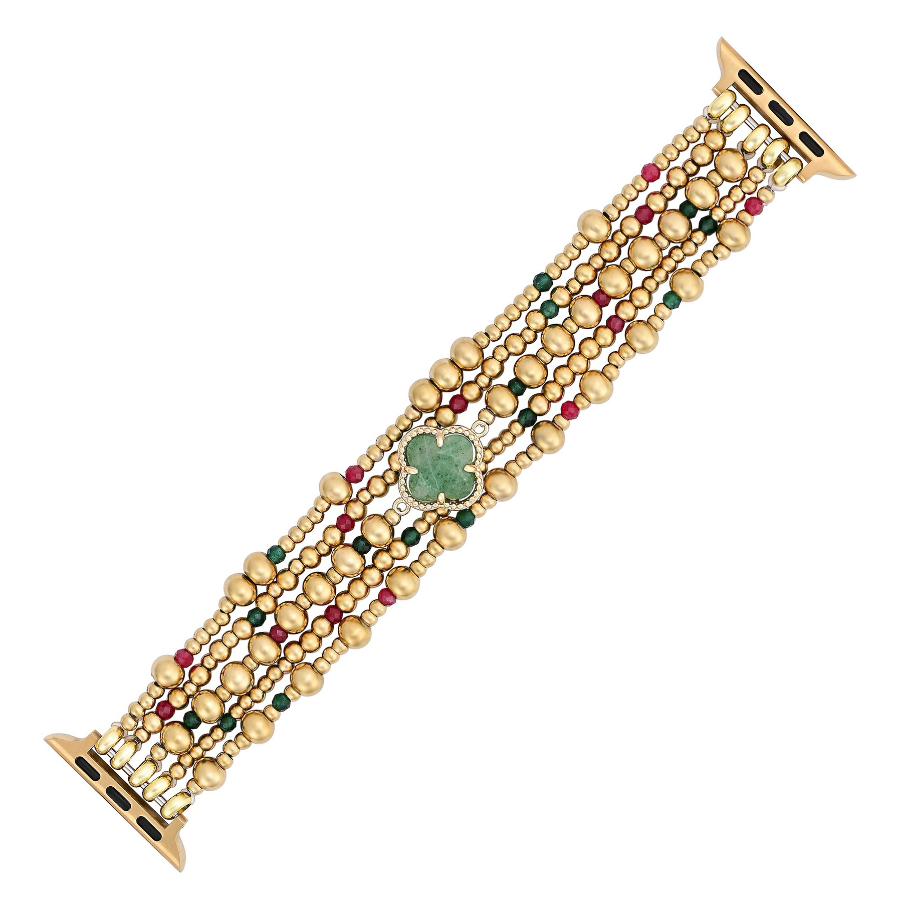 Merry Clover Gold Stretch Apple Watch Strap