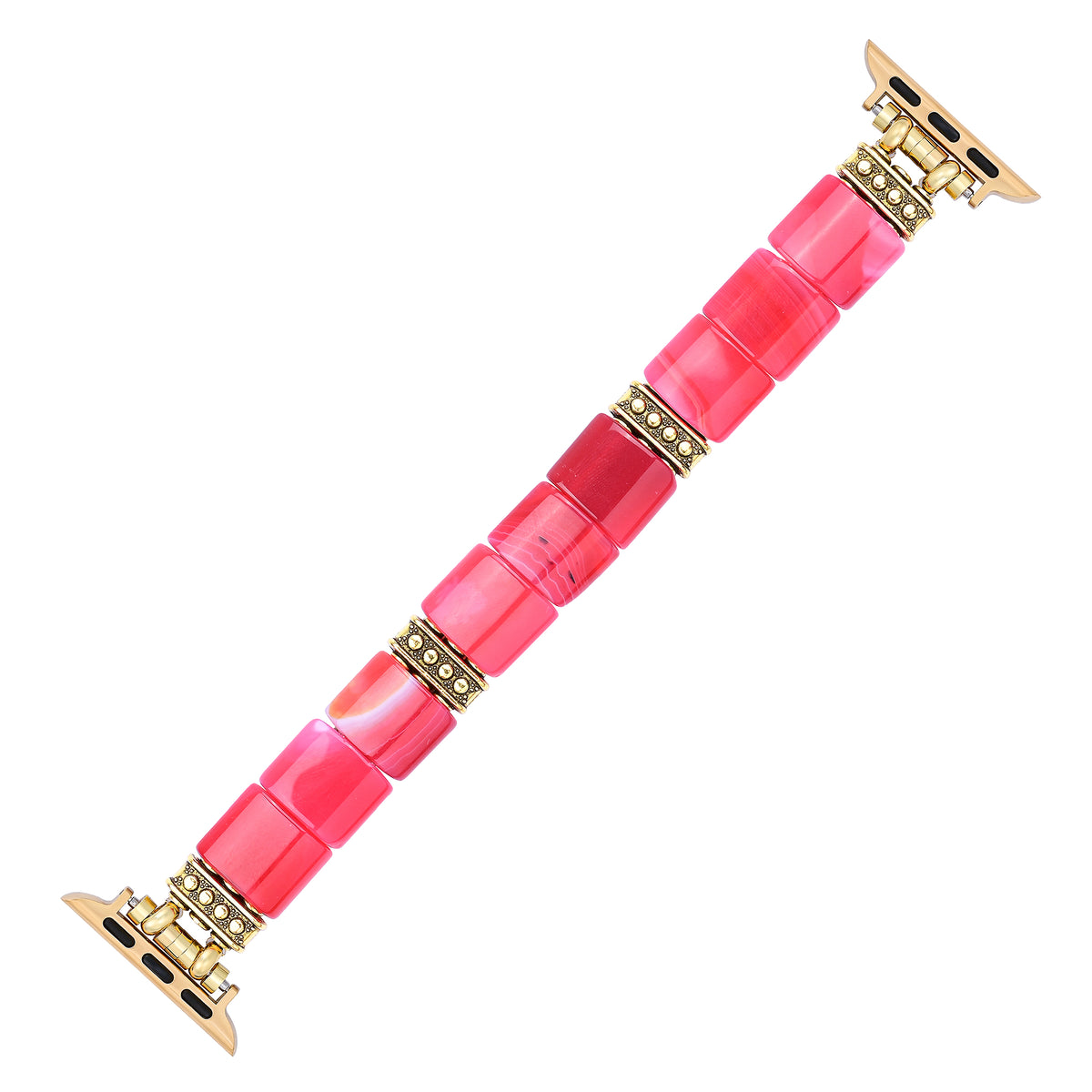 Ruby Essence Agate Stretch Apple Watch Strap