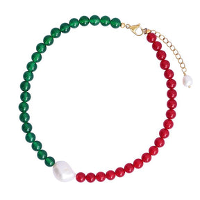 Winterberry Christmas Pearl Necklace
