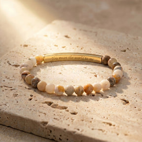 Secret Message Multicolor Stone Bracelet