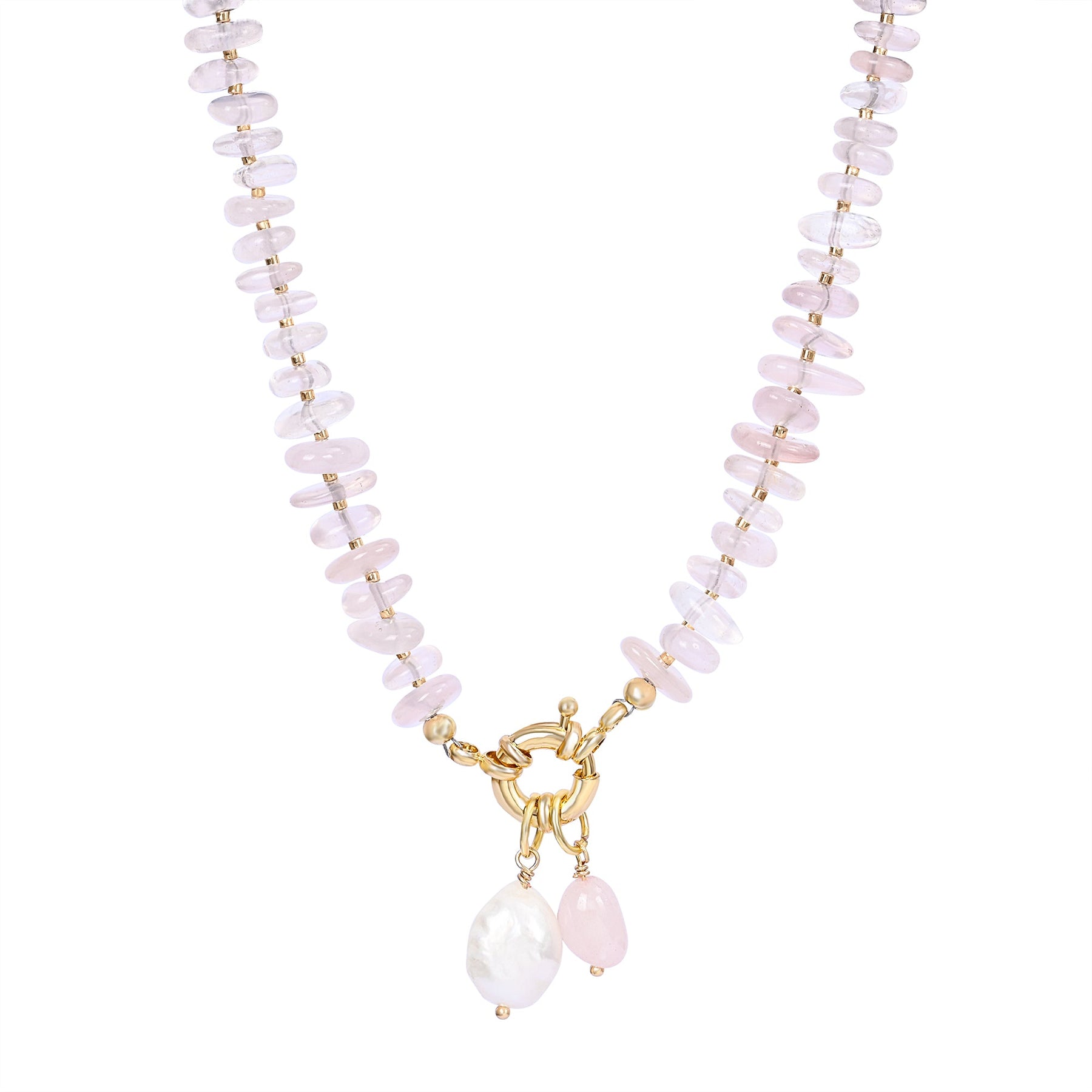 Rose Quartz Charm Necklace