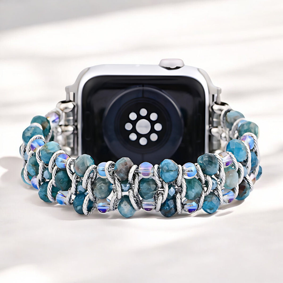 Apatite Azure Braided Apple Watch Strap