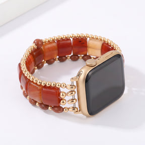 Golden Hour Agate Stretch Apple Watch Strap