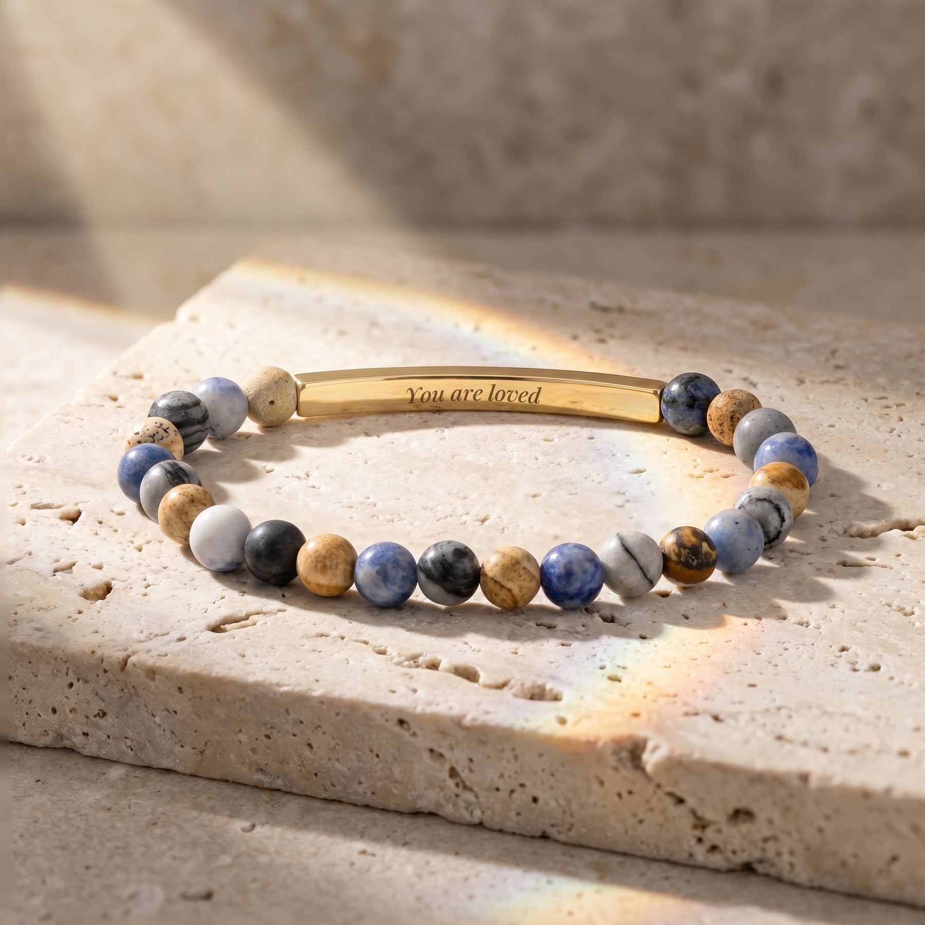 Secret Message Multicolor Stone Bracelet