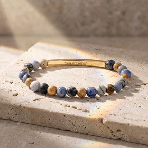 Secret Message Multicolor Stone Bracelet