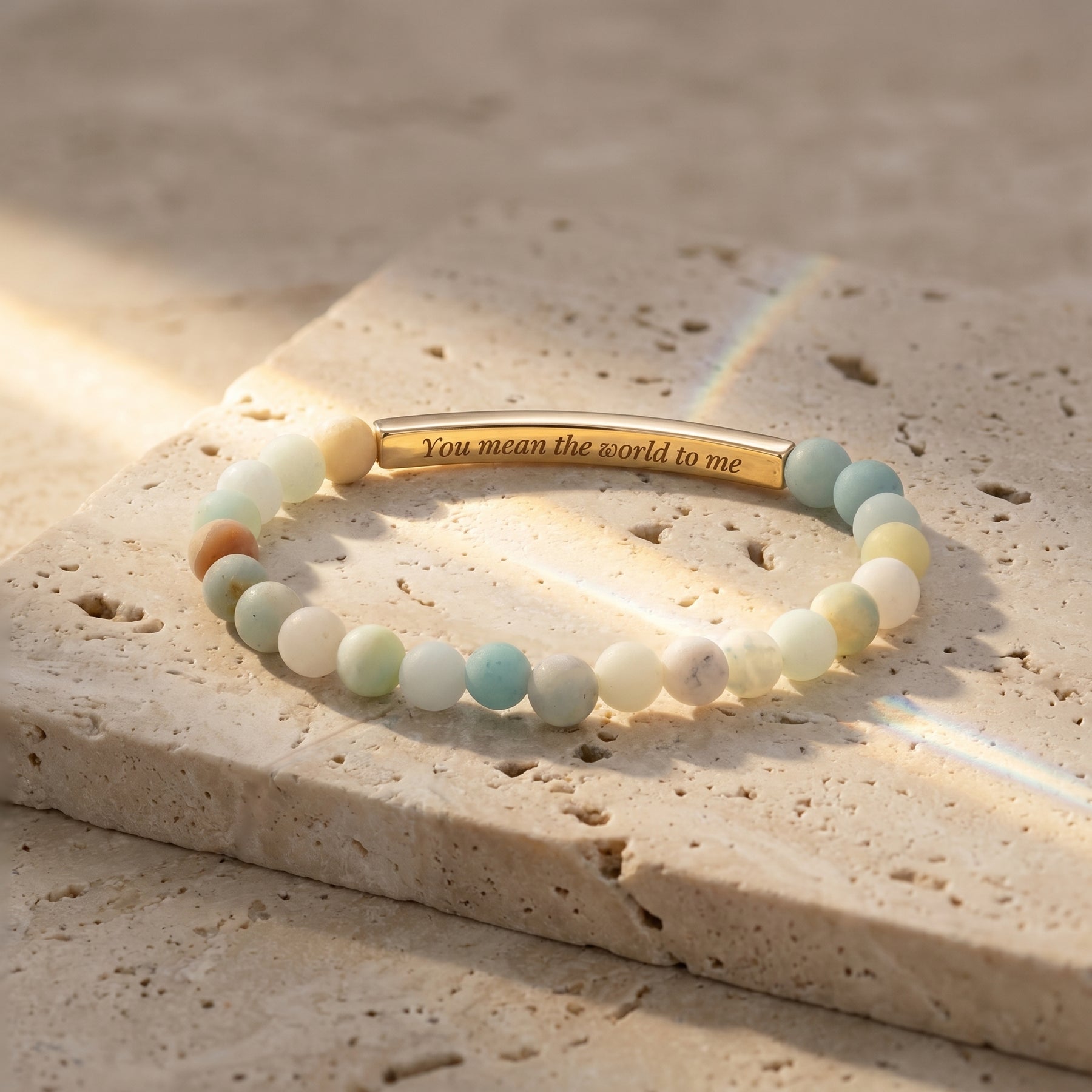 Secret Message Multicolor Stone Bracelet