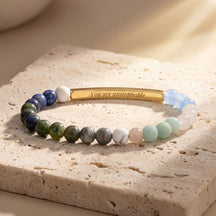 Secret Message Multicolor Stone Bracelet