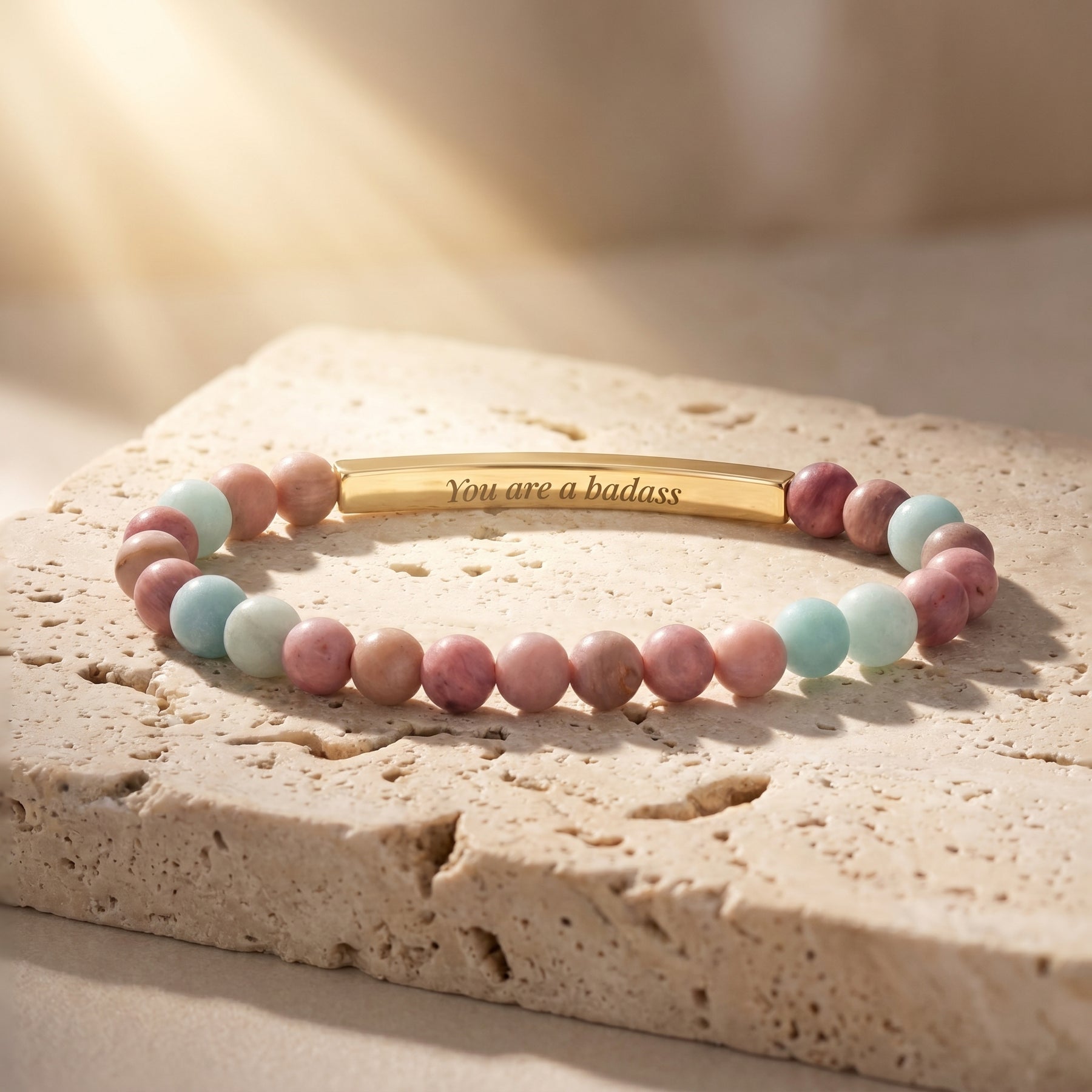 Secret Message Multicolor Stone Bracelet