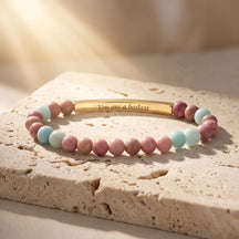 Secret Message Multicolor Stone Bracelet