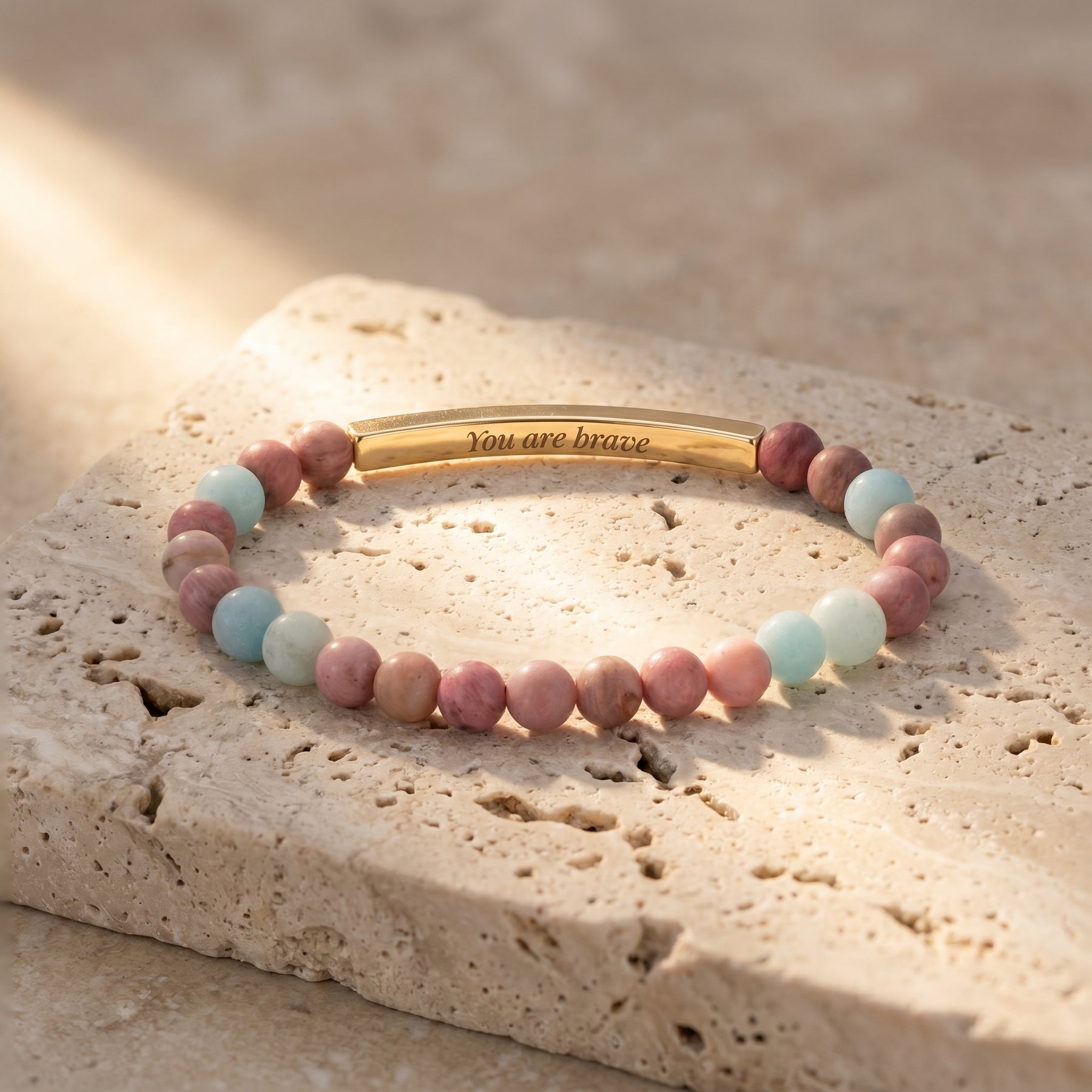 Secret Message Multicolor Stone Bracelet