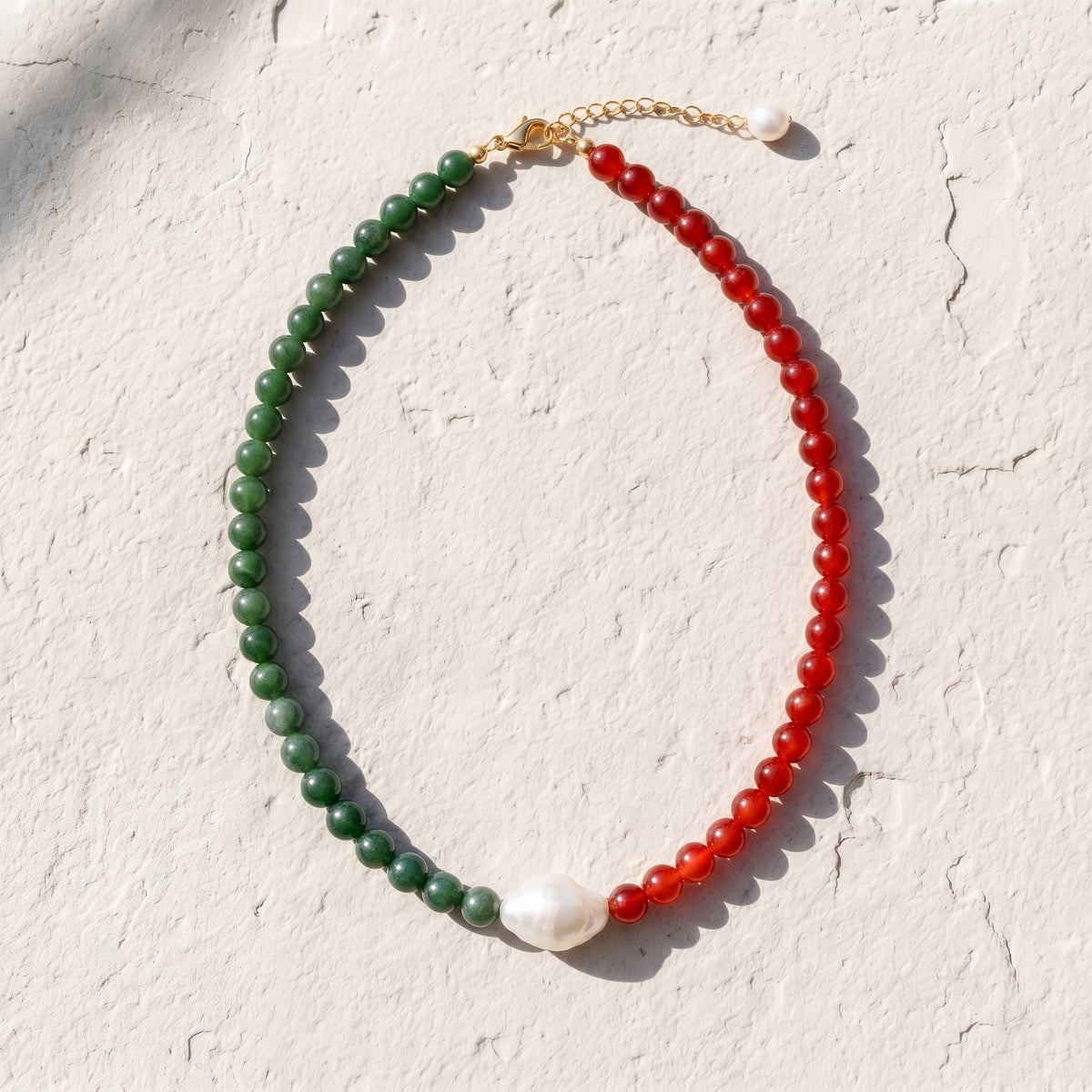 Viva México Pearl Beaded Necklace