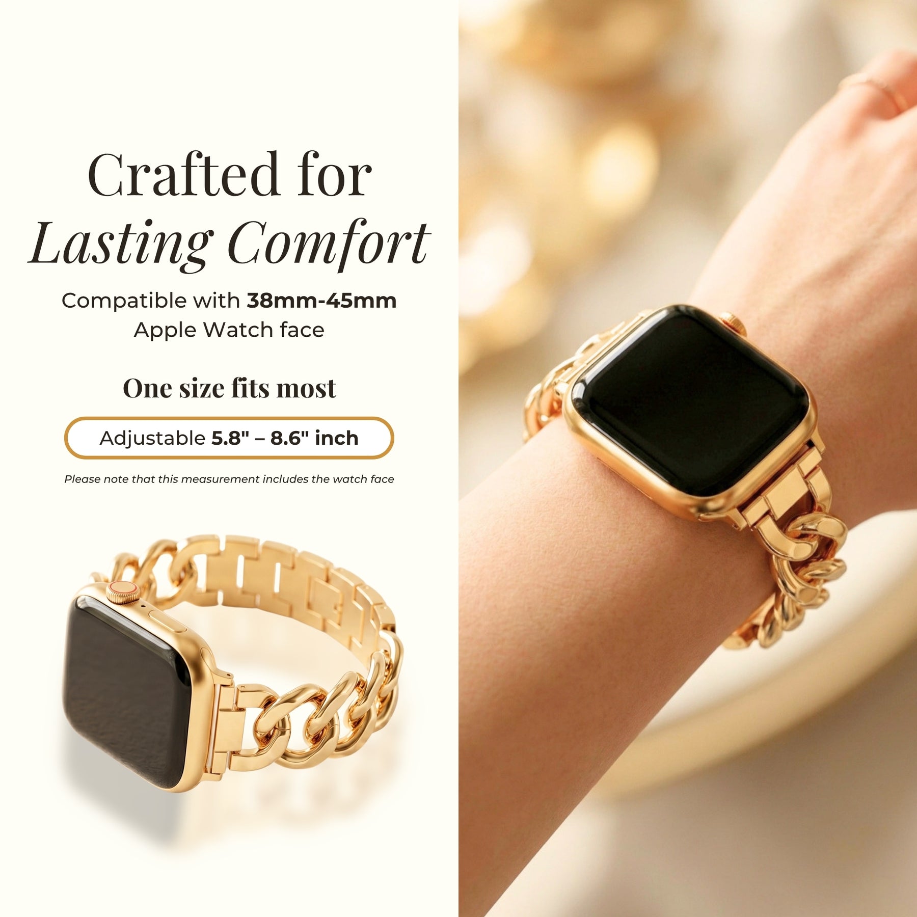 Gold Woven Luxury Apple Watch Strap