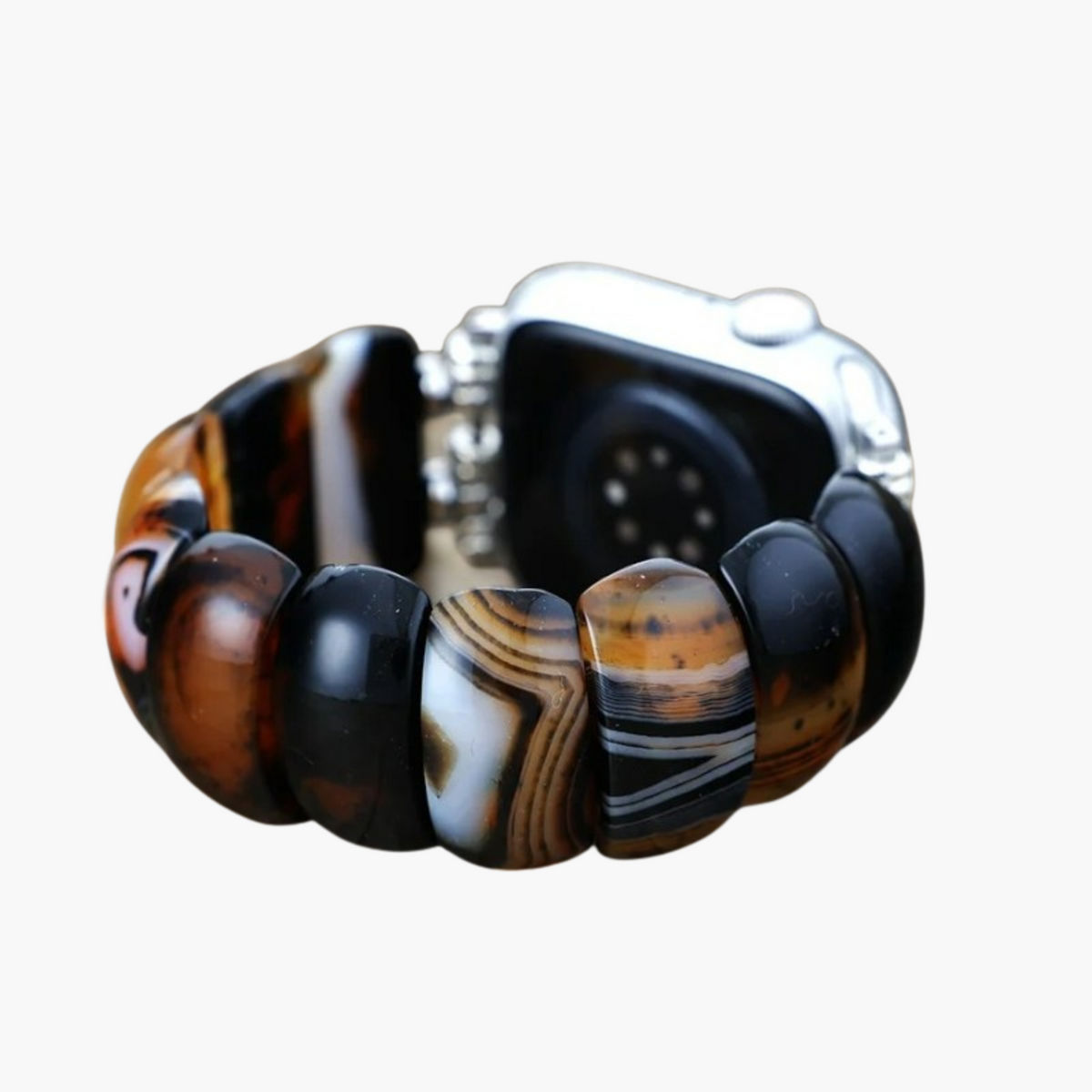 Bohemian Onyx Elegance Stretch Apple Watch Strap