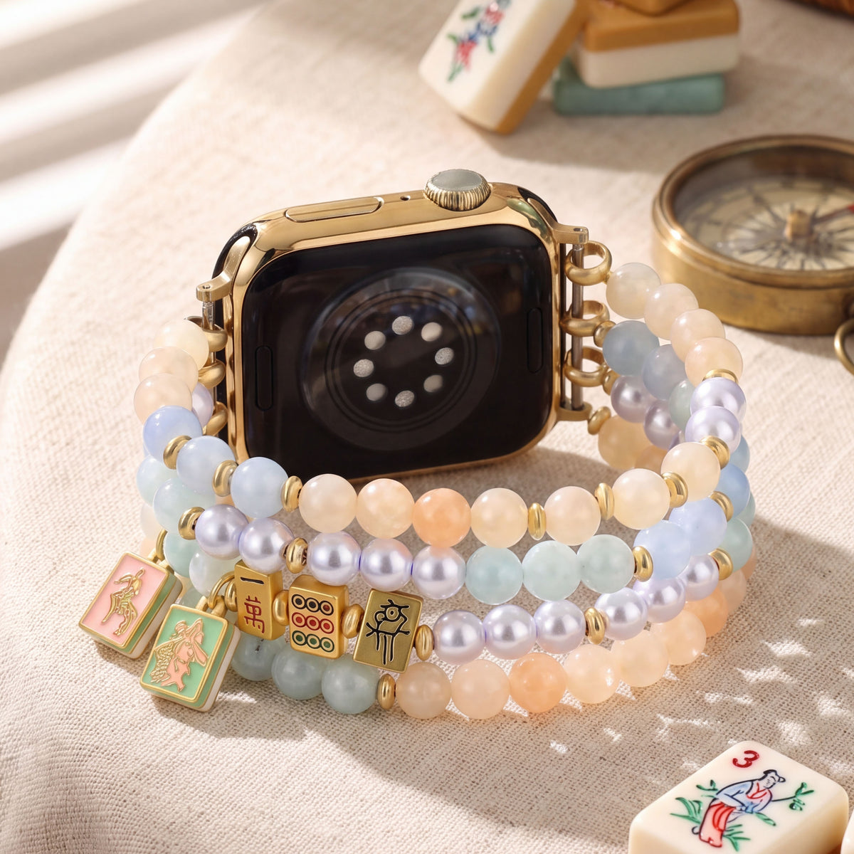 Lucky Mahjong Stretch Apple Watch Strap