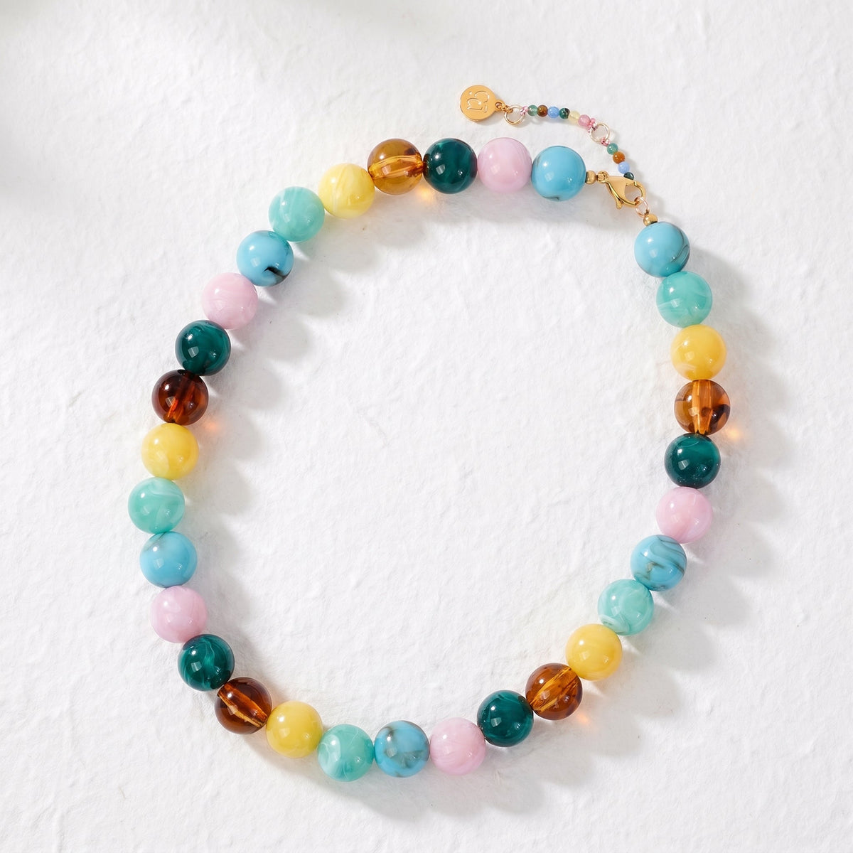 Chunky Blue Beaded Necklace