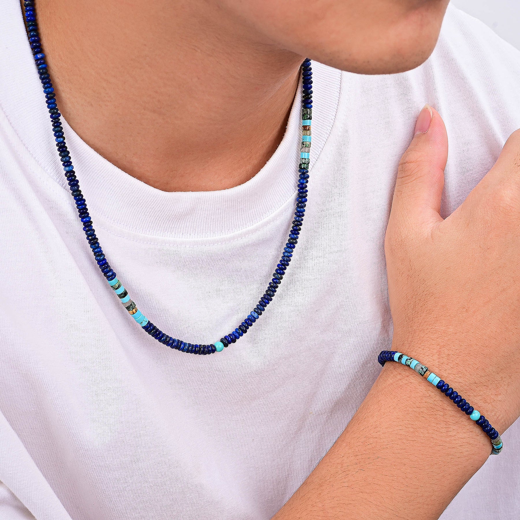 Men's Deep Blue Horizon Necklace