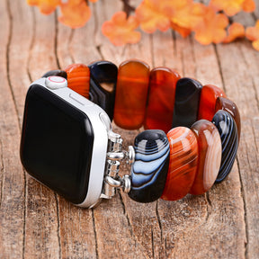 Bohemian Onyx Elegance Stretch Apple Watch Strap