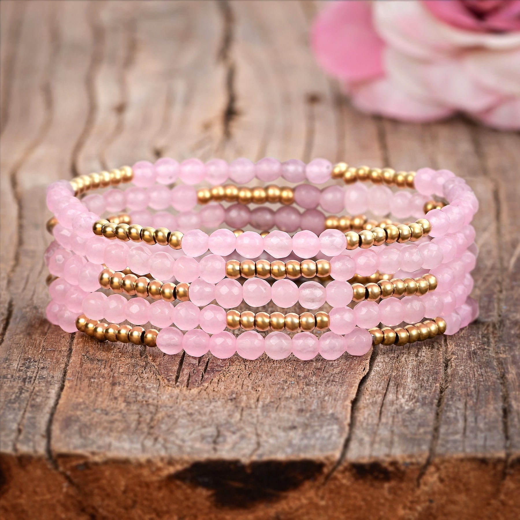 Rose Quartz Radiance Bracelet Set