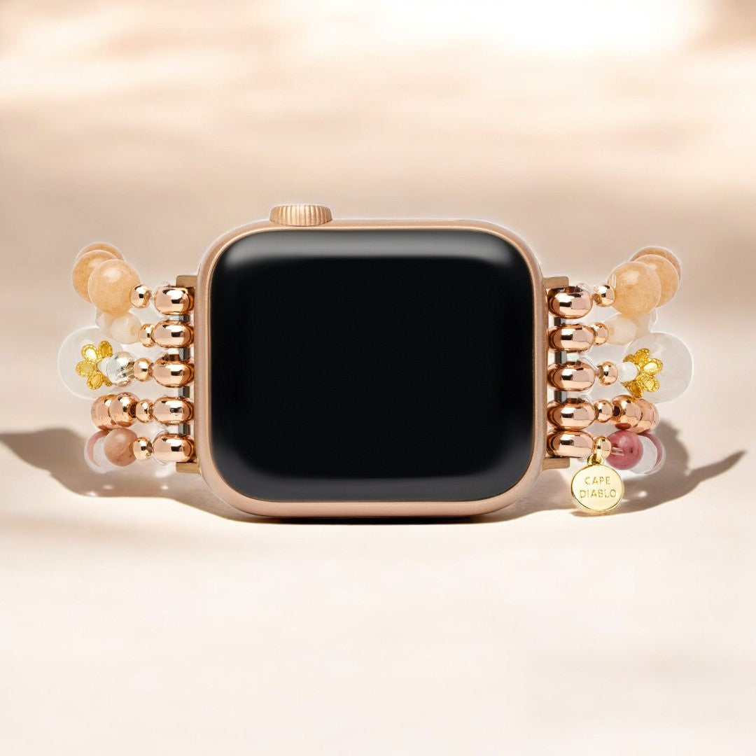 Burgundy Rose Stretch Apple Watch Strap
